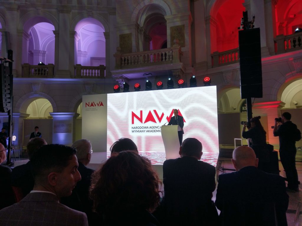 Dr. Bratasz at the two-year ceremony of NAWA